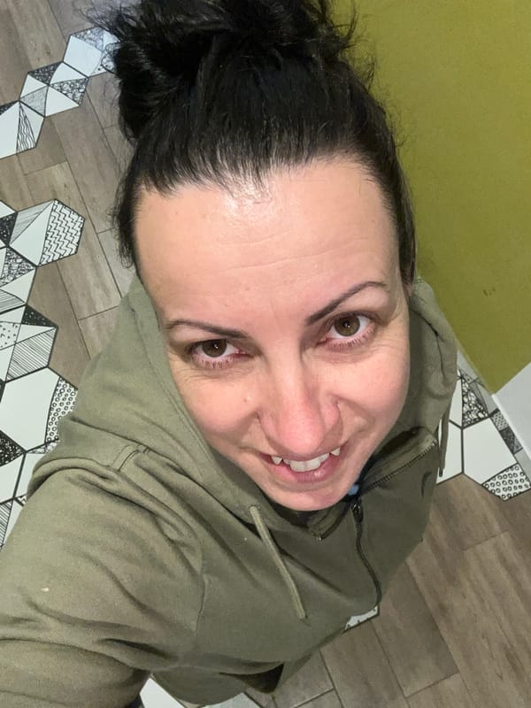 Woman enjoys meal and casual moments in Sofia
