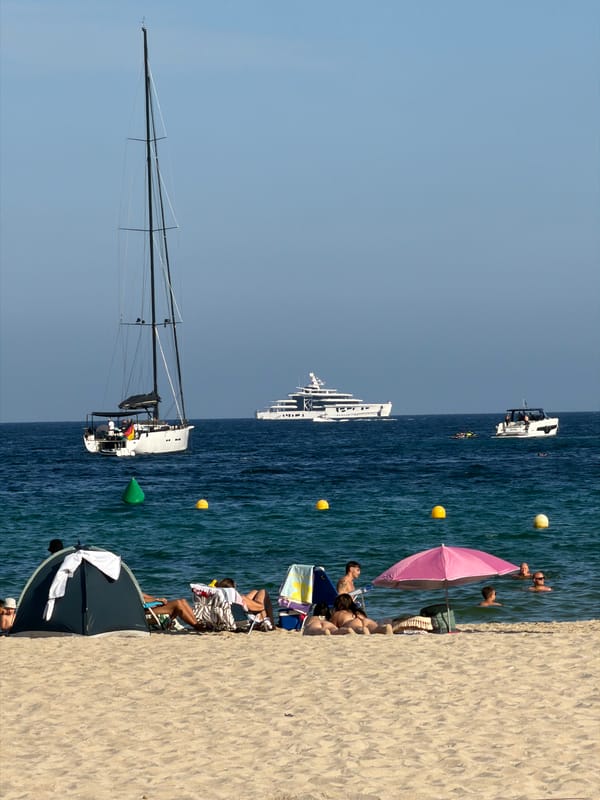 Sunny afternoon on Mallorca's southwest coast beaches