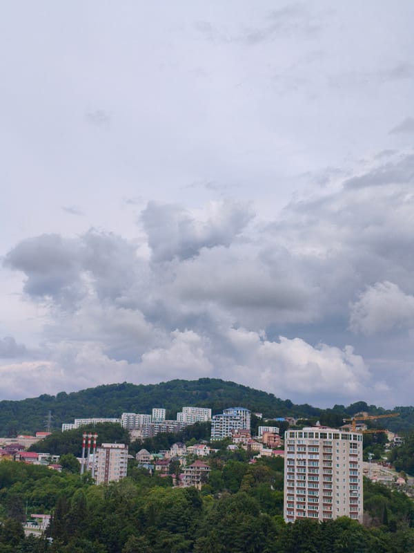 Sochi balcony views and city scenes across morning hours