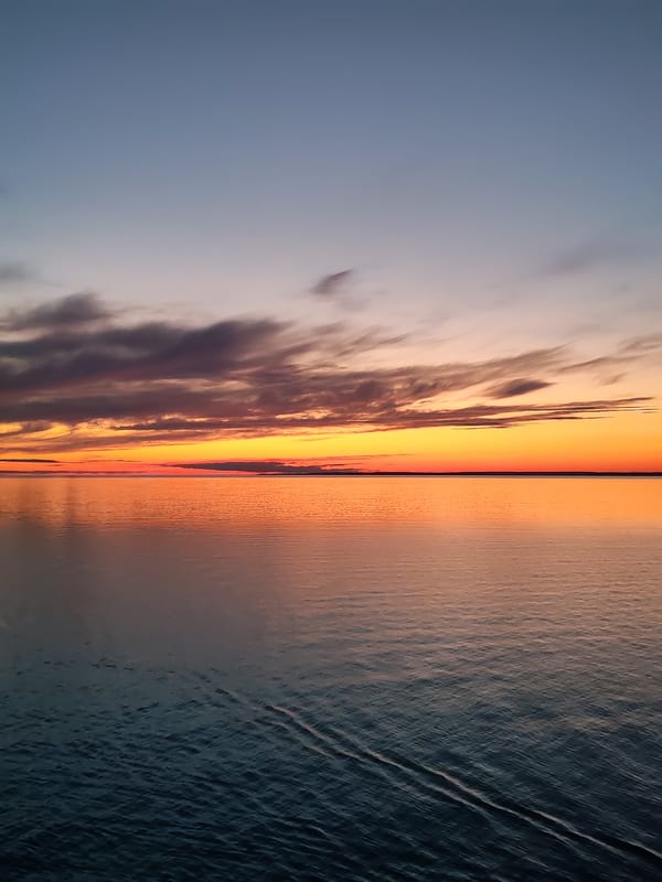 Maritime navigation planning documented during evening hours in Russia