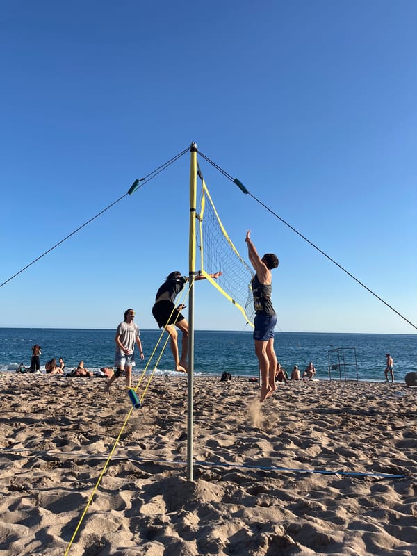 Beach volleyball game draws players to Montenegro's Adriatic coast