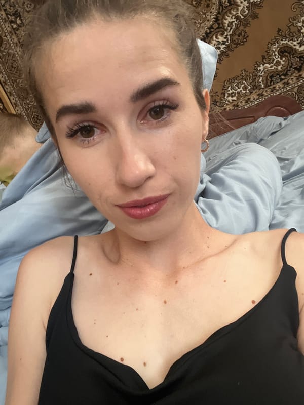 Indoor selfie series with a baby, multiple angles.