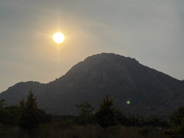 Daytime landscape views captured at Nandi Hills, India