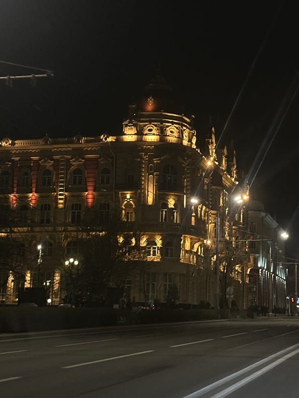 Taj Mahal Palace hotel photographed illuminated at night