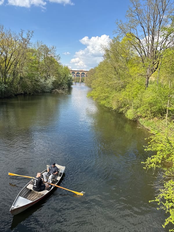 Aerial view captures sunlit river scene in Bietigheim-Bissingen