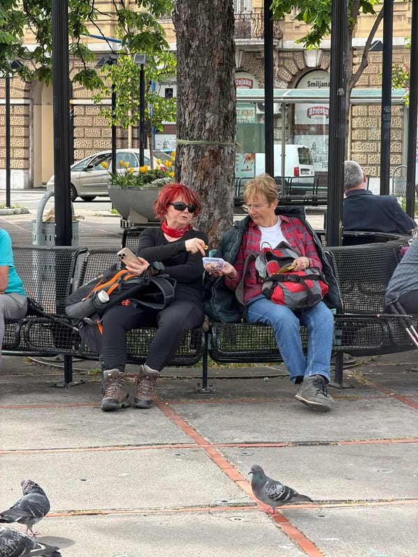 Afternoon life unfolds along Rijeka's waterfront cafés and quays