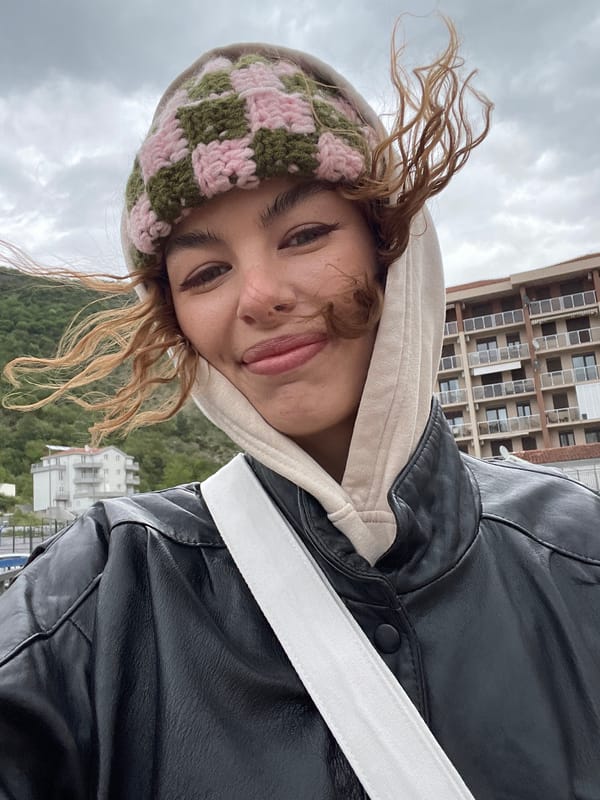 Casual selfie moment captured in Boreti, Montenegro