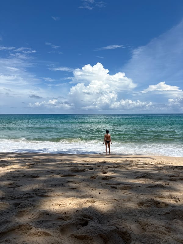 Morning beach and resort scenes in Choeng Thale, Phuket
