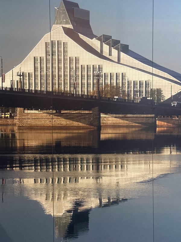Riga cityscape and Latvian cultural artifacts documented Monday morning