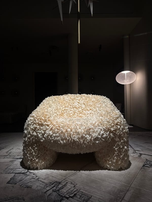 Art installations observed in Milan gallery space