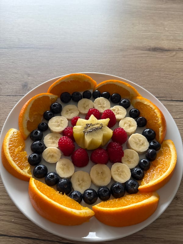 Fresh fruit arrangements photographed on wooden table in Luxembourg
