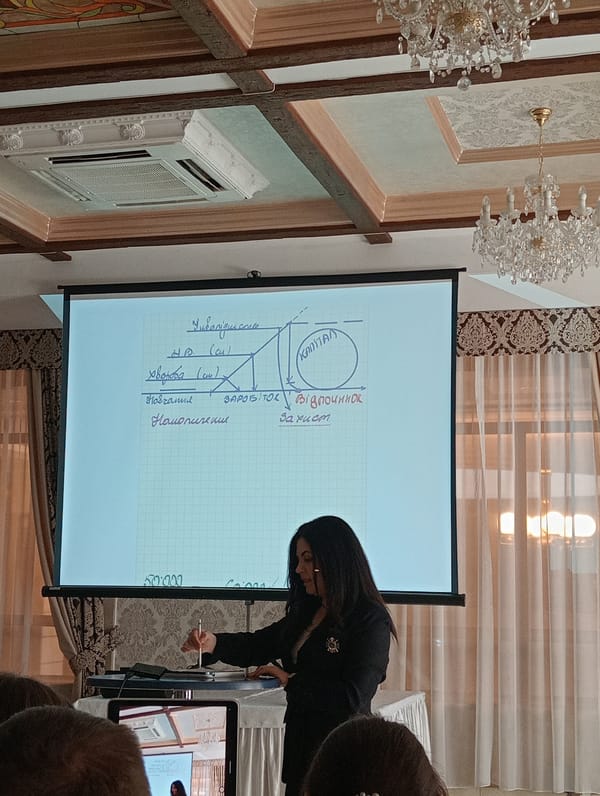 Business presentation held in Lviv conference room