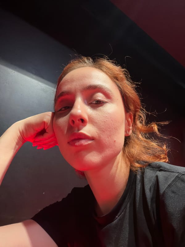 Afternoon at a red-lit industrial gym in Strasbourg