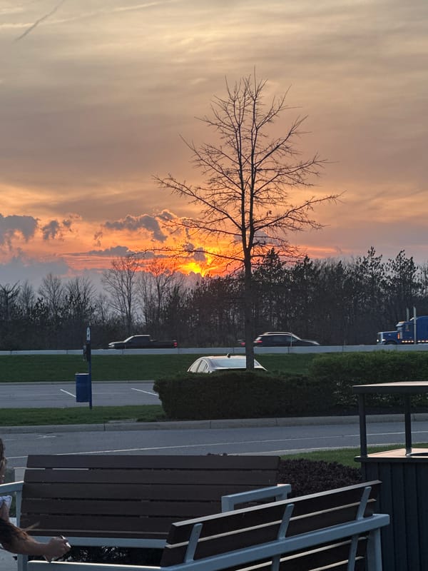 Evening sunset and fountain scenes documented in Sunbury