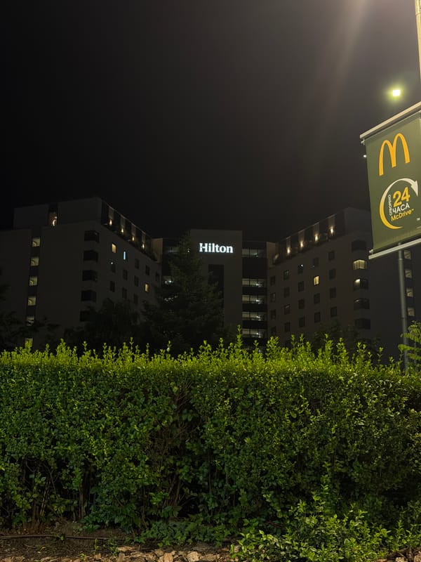 Nighttime commercial district activity documented in Sofia, Bulgaria
