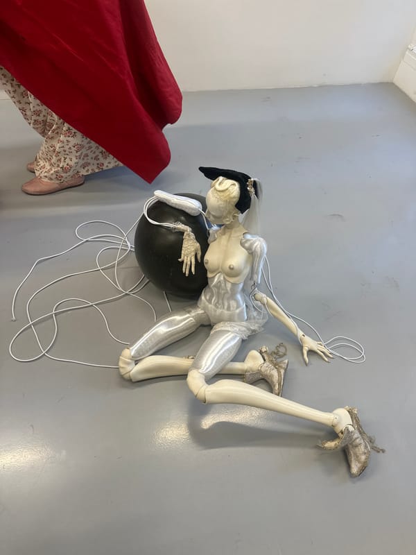 Art installation observed in London gallery space