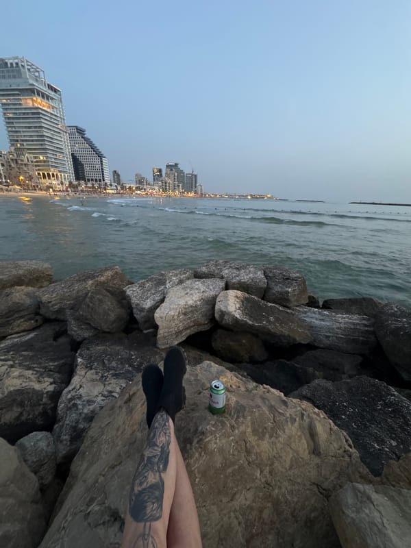Tel Aviv coastline captured by multiple witnesses during dusk hour