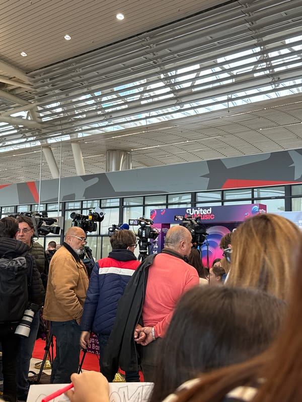 Press event draws media crews to Sofia Airport