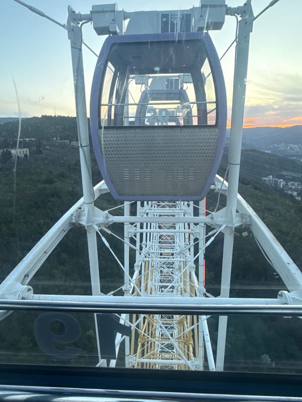 Evening Ferris wheel ride offers panoramic views of Tbilisi