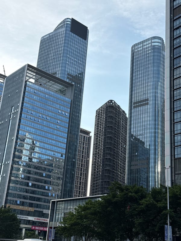 Glass skyscrapers observed in Nanshan District, China