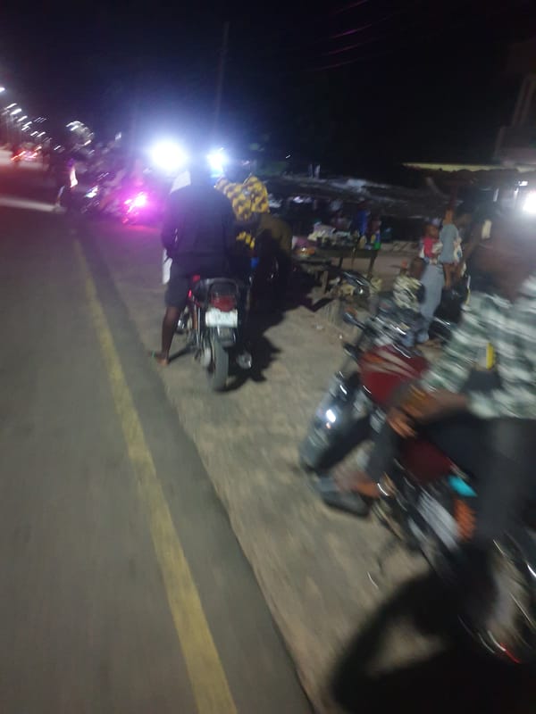 Evening street life documented in Zango-ndaji, Nigeria