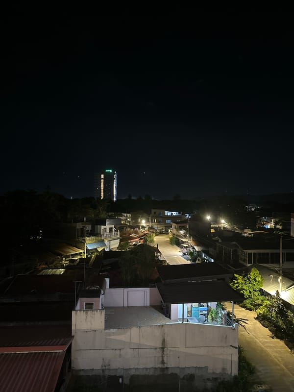 Davao City resident documents nighttime cityscape during evening observations