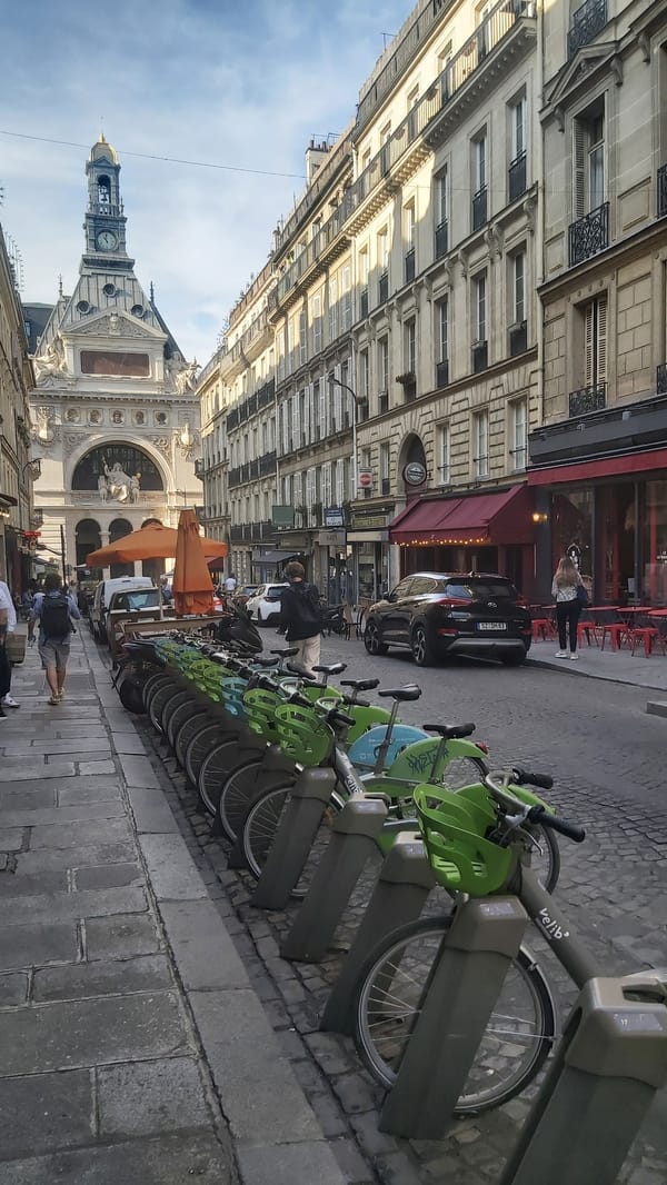 Paris grands boulevards district on a sunny summer afternoon