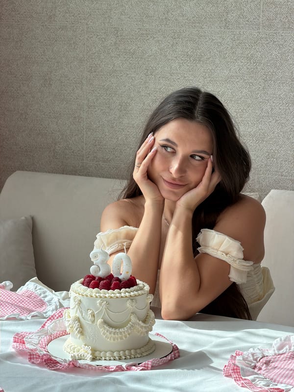 30th birthday cake and celebration in Khimki, Russia