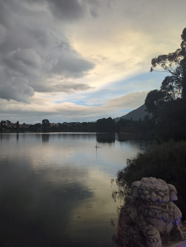 Xishan park at day and night, lake views and LED installations