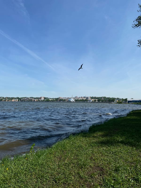 Spring morning stroll documented through historic Votkinsk, Russia
