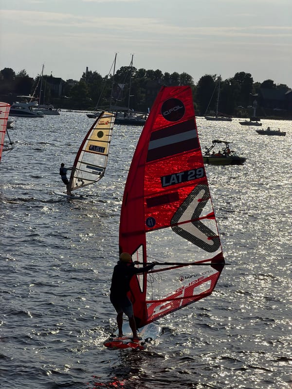 Regatta day on the Daugava River, Riga