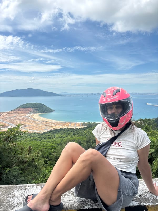 Hilltop viewpoint stop on Son Tra Peninsula, Da Nang