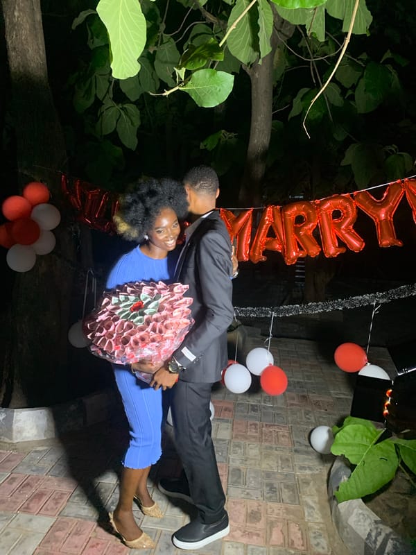 Marriage proposal celebration captured alongside daily life in Adankolo, Nigeria