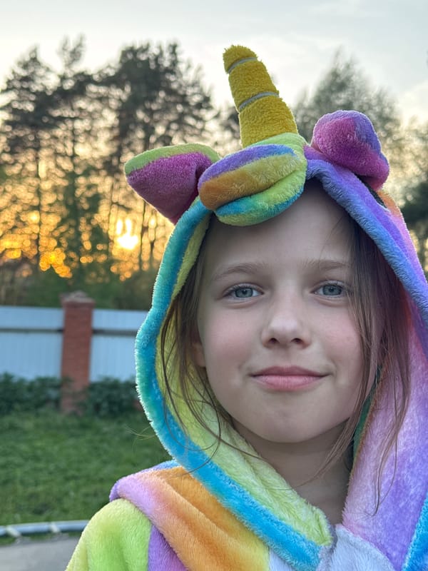 Family backyard moments captured during sunset in Rusalevka, Russia