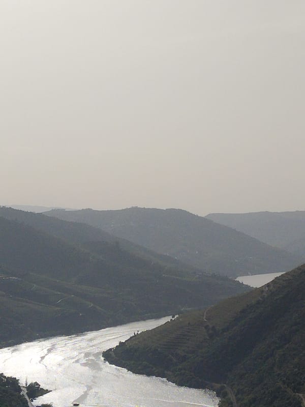 Douro River Valley photographed from elevated view near Tabuaço