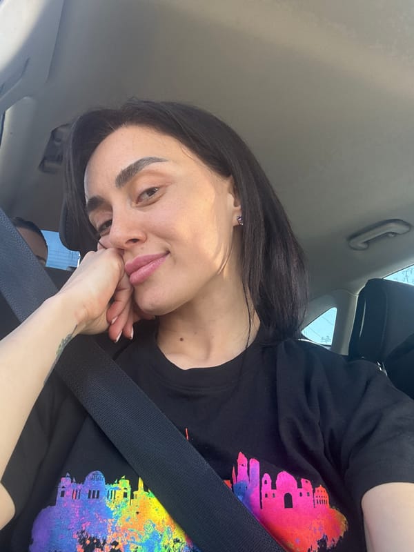 Woman observed in different car seats in Tbilisi