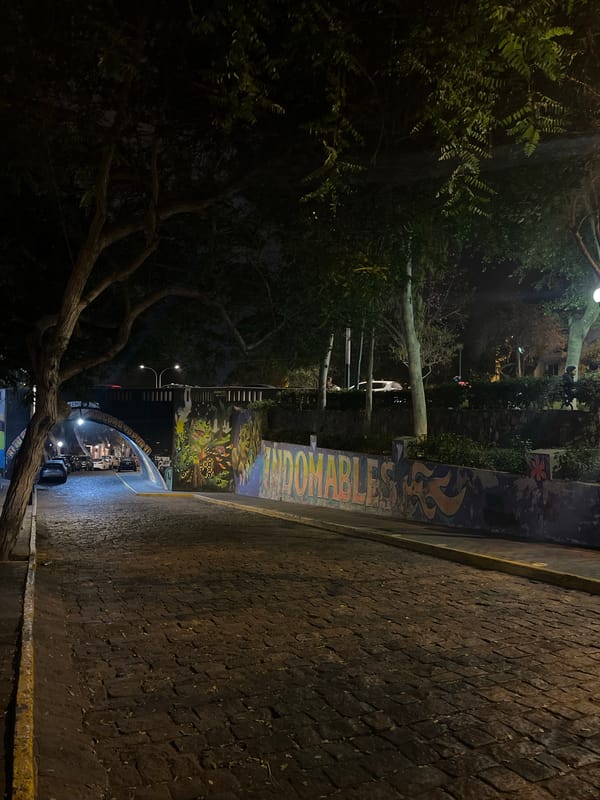 Late night street art and traffic documented in Barranco