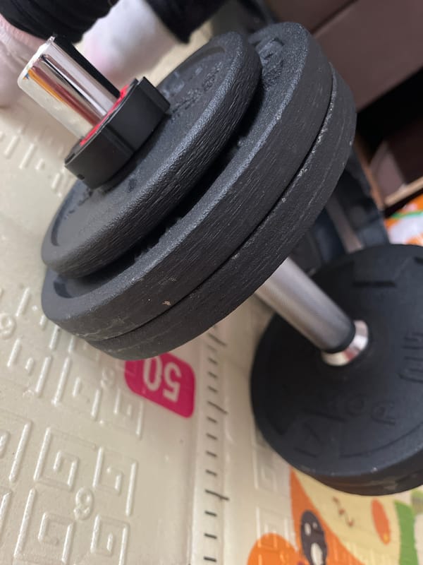 Dumbbell workout session captured in Pernik, Bulgaria