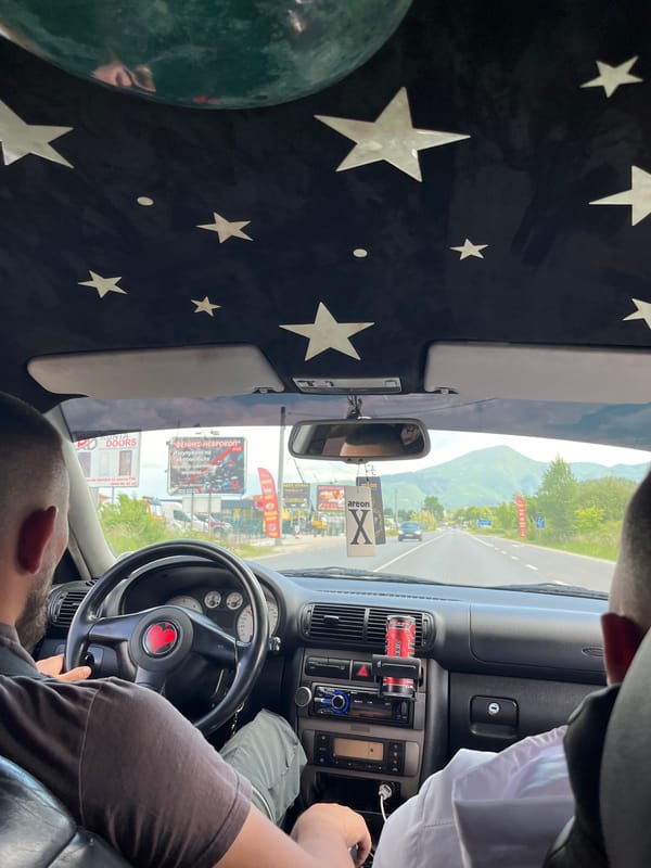Car journey documented in Banichan, Bulgaria