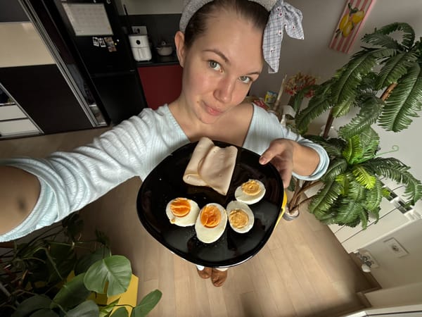 Woman documents morning routine with selfies in Belgrade suburb