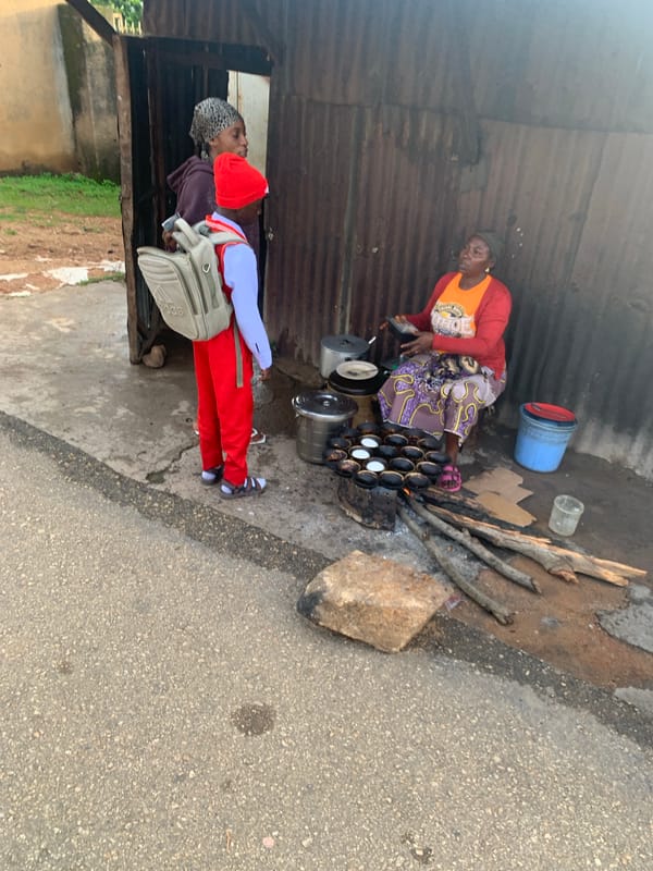 Everyday street life in Jos, Nigeria, captured in one moment