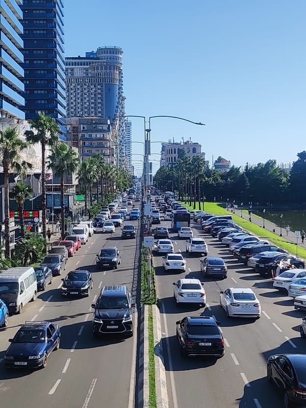 Batumi waterfront and city streets on a sunny afternoon