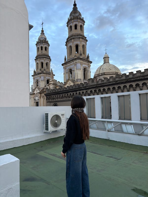 Person observed on Buenos Aires rooftop Saturday evening