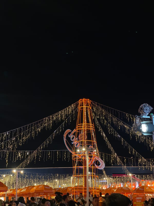 Nighttime festival draws crowds in Salembaran, Indonesia