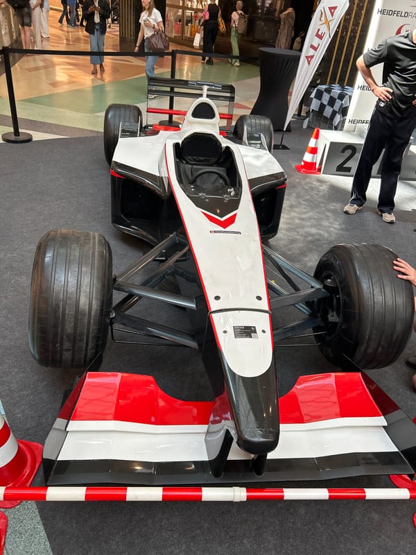 Formula 1 car on display draws visitors in Berlin
