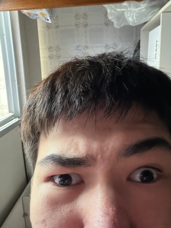 Selfies and a cockatiel at home in Shymkent