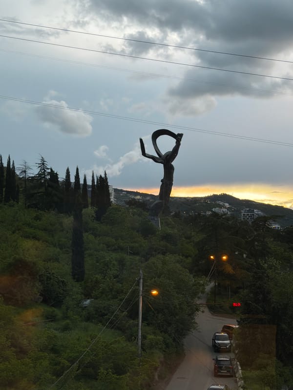 Sunset moments captured around Tbilisi's Mother Georgia monument
