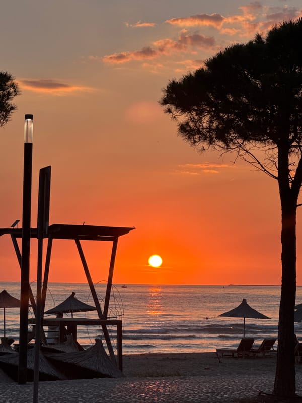 Golden hour on the Vlora coastline, Albania