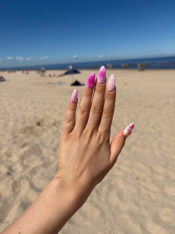 Summer morning on the Baltic shore in Jūrmala
