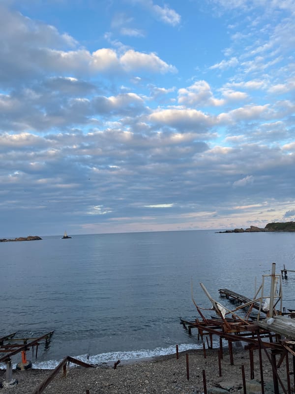 Calm afternoon coastal views captured in Ahtopol, Bulgaria